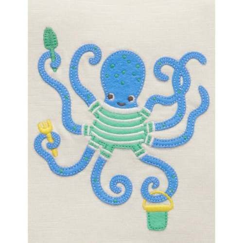 Octopus Short and Tee Set Ocean stripe - Purebaby | Maisonette