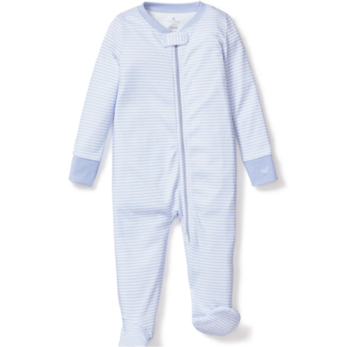 Baby's Pima Romper in Blue Stripes