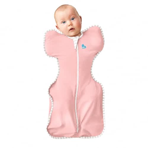 Love to Dream Swaddle Up, Baby Sleep Sack | 1.0 TOG, 4.4-5 lbs, Dusty Pink | Arms Up Swaddle Helps Baby Self-Soothe and Sleep Longer, Secure Fit Helps Calm Startle Reflex, Newborn Essentials 68–75F