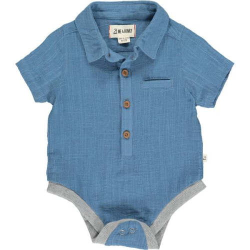 Helford Woven Onesie, Blue