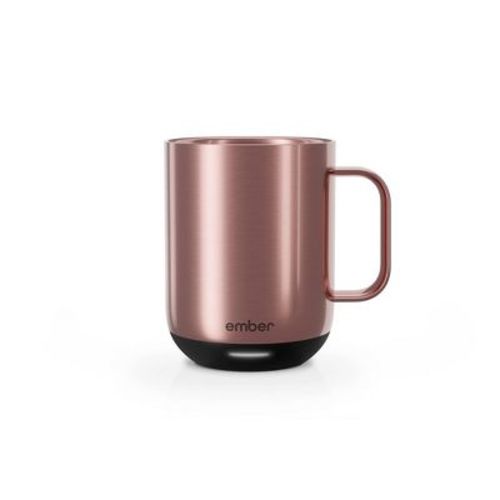 Ember Mug 2 10oz Temperature Control Smart Mug Rose Gold: Ceramic & Stainless Steel, Hand Wash, Includes Coaster
