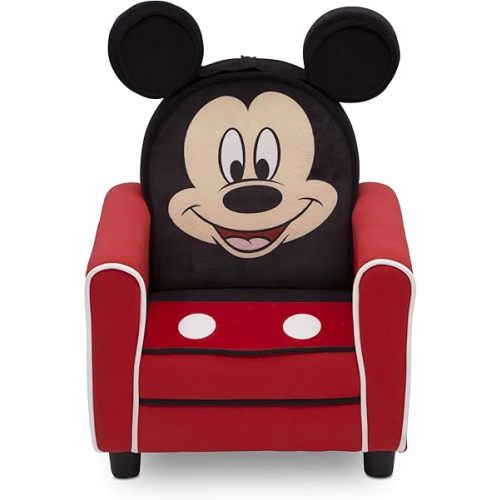 Delta Children Figural Upholstered Kids Chair, Wood ,Disney Mickey Mouse