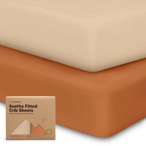 Soothe Fitted Crib Sheet - Rust / 52 x 28
