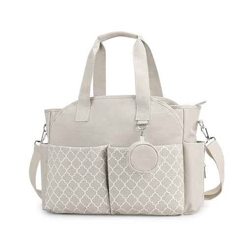 Lmbabter Diaper Bag Tote with Changing Station Upgrade Multi-Function Baby Bag with Adjustable Shoulder Strap