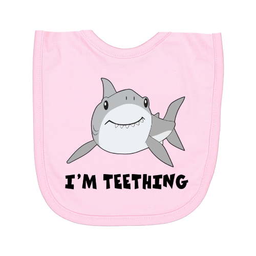 Inktastic I'm Teething Cute Shark Newborn Bib