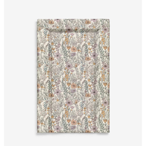 Baby Changing Mat - Wild Flowers, Nappy Changing Mat, Waterproof Mat, Baby Gift, Wedge Changing Mat, Floral Nursery Decor