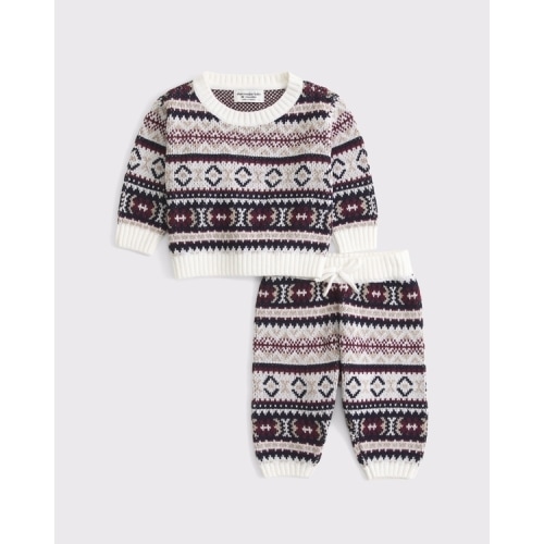 baby fair isle sweater set