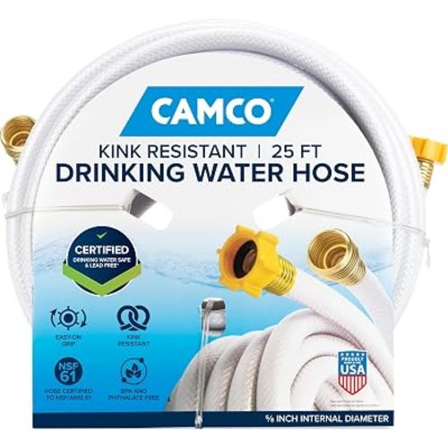 Camco TastePURE 25-Ft RV Drinking Water Hose - Made in the USA