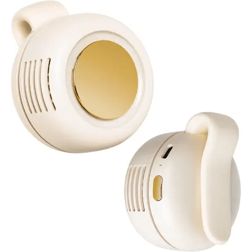 Portable Silent Mini Bladeless Electric Fan Clip on Small Bladeless Clip On Fan for Shirt,2025 New Adjustable 3-Speed Suspended Waist Fans, For Outdoor & Travel & Office, Travel Accessories