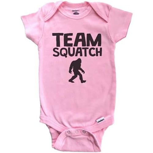 Team Squatch Funny Bigfoot Sasquatch Baby Bodysuit (100% Cotton)