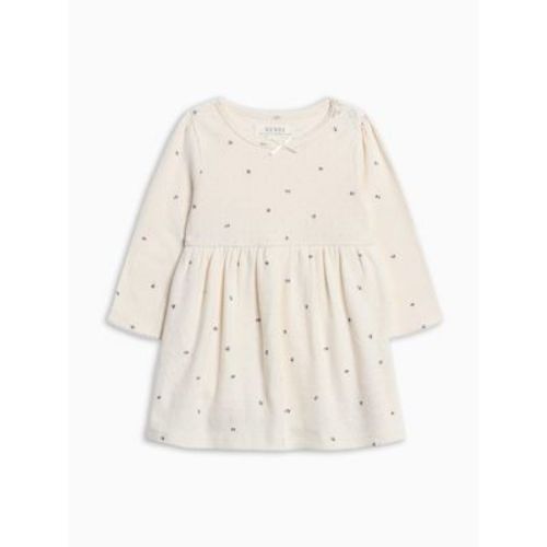Colored Organics Valerie Long Sleeve Pointelle Bodysuit Dress - Macy Floral / Ivory Macy Floral / Ivory 0-3M