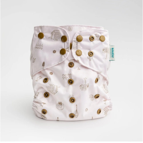 Animals and Insects: Essentials Pocket Cloth Diaper with Athletic Wicking Jersey, Grows with your Baby