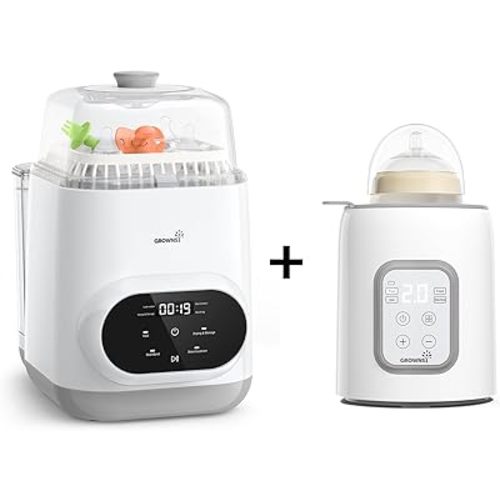Grownsy EaseClean Bottle Washer Pro&GROWNSY 8-in-1 Bottle Warmer