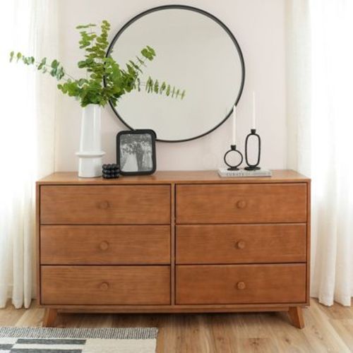Plank+Beam Solid Wood Classic 6-Drawer Solid Wood Dresser, Storage Dresser for Bedroom, Chest of Drawers