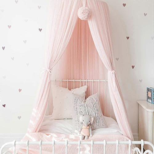 Pink Round Dome Bed Canopy for Girls Princess Room Decor - Walmart.ca