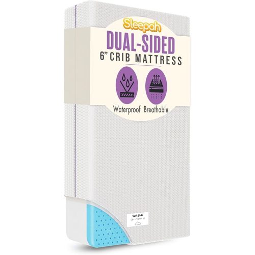 6” Crib Toddler Bed Mattress – Made in USA – Breathable Waterproof Washable
