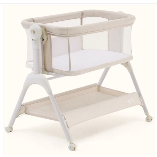 HARPPA Cuddly Sway | 3-in-1 Rocking Baby Bassinet & Bedside Sleeper with Anti-Reflux Mattress for Newborns | Attaches to Bed, Adjustable Height, Tool-Free Setup, Portable Wheels, CPSC Certified, Gentle Rocking Motion | Ideal for Infants, Safe Co-Sleeping