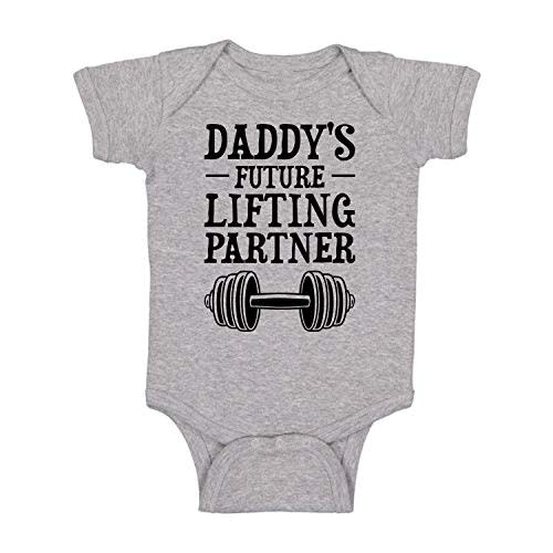 Daddy's Future Lifting Partner - Funny Baby Essentials Bodysuit - Newborn Boy Girl Clothes