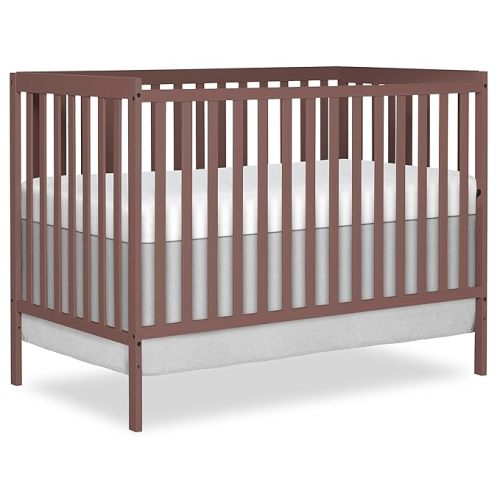 Dream On Me Synergy 5 in 1 Convertible Crib in Baltic Amber, Greenguard Gold and JPMA Certified, Converts from A Baby Crib to A Toddler Bed, A Daybed and Full-Size Bed