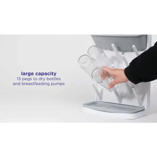 Ubbi Vertical Bottle Drying Rack - Space Saving - Gray: Freestanding, Kitchen Racks, 14.625" Height
