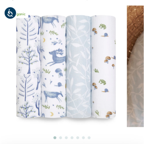 aden + anais | Outdoors Organic Muslin Swaddle Blanket 4pk