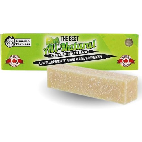 Buncha Farmers-The Best-100% All Natural, Biodegradable, Environmentally Friendly Stain Remover Stick (Made in Canada 1.76 oz)