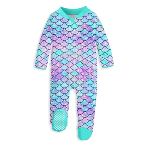 UNIFACO Baby Girls Boys Footed Pajamas One-Piece Sleeper Snug Fit Sleep and Play Zip Front Footie Romper 0-12 Month | Soft stretch fabric, built-in footies for everyday sleep and play comfort