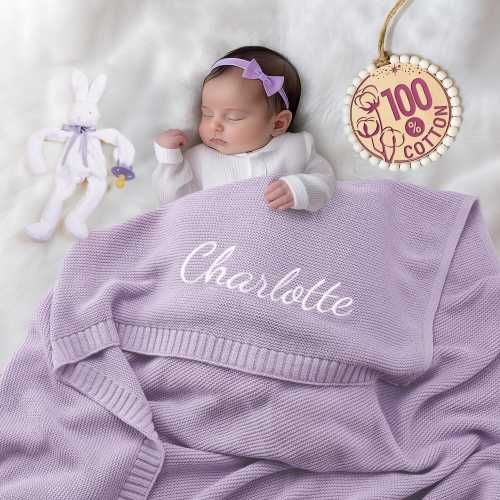 Baby Blanket with Name,Personalized Name Blanket,Embroidered Baby Blanket,Cotton Baby Blanket,Baby shower Gift,Newborn Baby Girl Gift