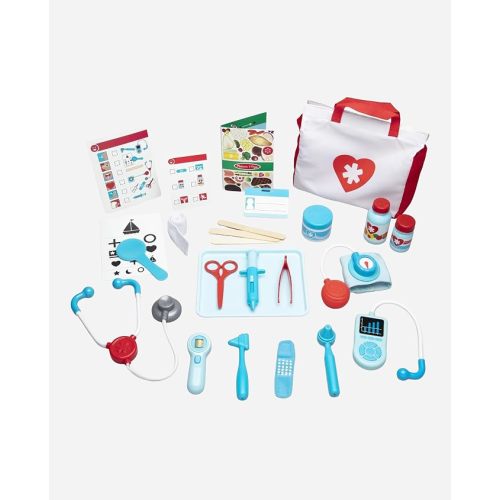 Melissa & Doug Get Well Doctor Kit, 25-Piece Toddler Doctor Play Set, Realistic Pretend Play Toys & Accessories, Preschool Toys for Girls & Boys Ages 3+