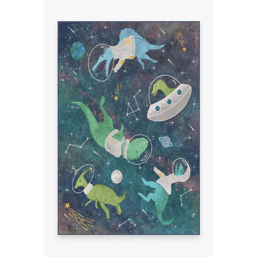 Dinosaurs in Space Rug | Ruggable US