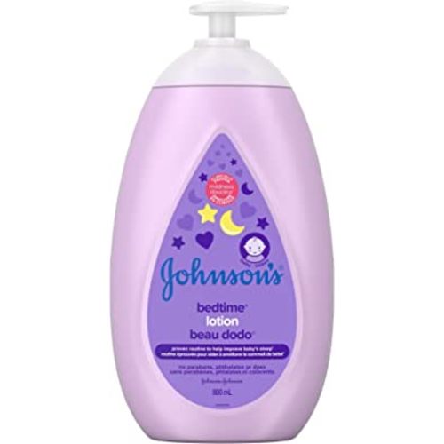 Johnson's Baby bedtime moisturizing lotion and cream for dry skin, 800ml