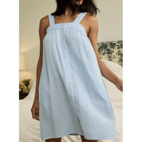 LAKE | Women | Cotton Pajamas | French Blue Hamptons Nightgown