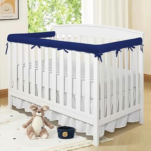 3pcs Covers for Teething,Soft Furniture Guards, Protector from Chewing, Suits for Most Standard Bed (Blue-jxt)