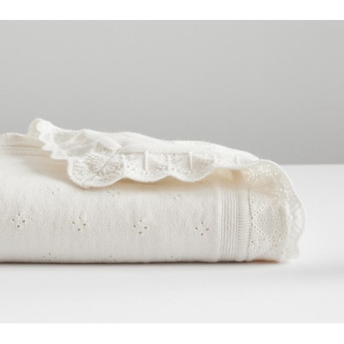 Cashmere Blend Christening Baby Blanket