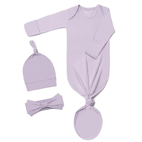 Baby Gowns 0-3 Months Soft Viscose Sleepers For Boy Girl, Breathable Newborn Sleepers With Mitten Cuffs