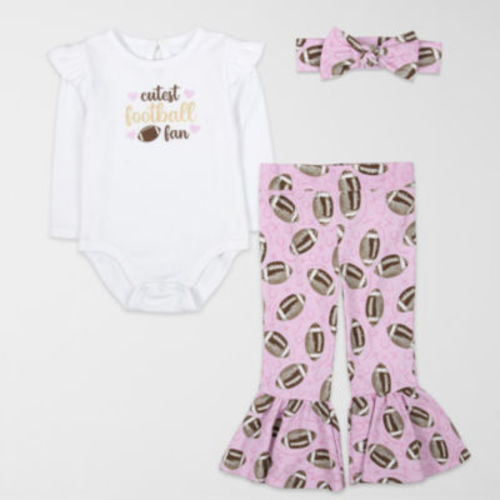 Baby Essentials Baby Girls 3-pc. Baby Clothing Set