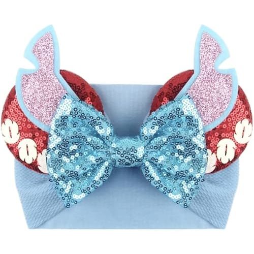 CLGIFT Hairband, Minnie Ears Baby/Toddler Headband flexible headband, Sequin on both sides, Lilo, Baby Girls