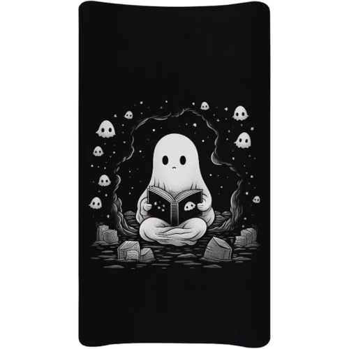 Gothic Spooky Changing Pad Cover,Baby Changing Pad Covers Boy or Girl Changing Pad Cover Halloween Ghost Changing Table Cover 32”X16” Diaper Changing Pad Cover Sheets