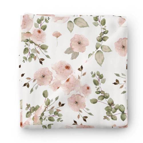 Millies Dusty Rose Garden Oversized Swaddle Blanket
