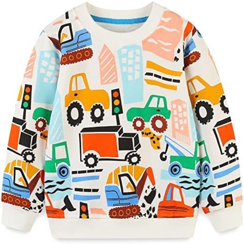 Bumeex Toddler Boy's Kids Crewneck Pullover Sweatshirts 2-7Year