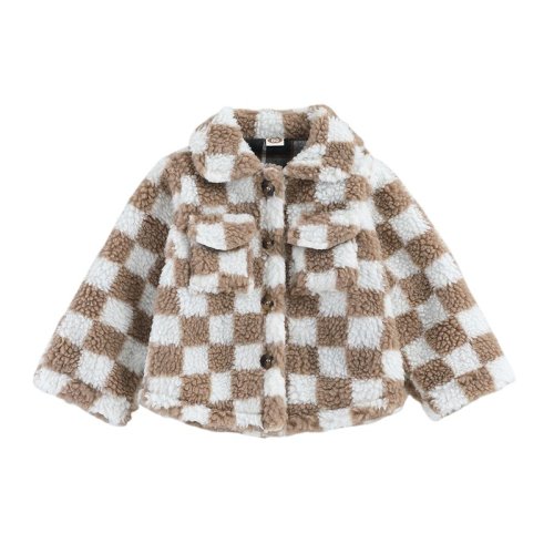 Checkerboard Sherpa Coat – The Ollie Bee