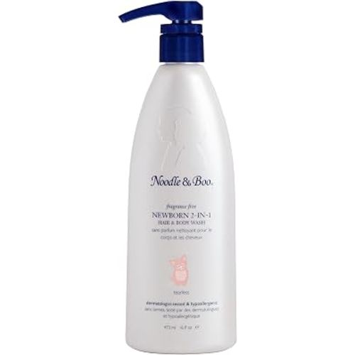 Noodle & Boo Fragrance Free Newborn 2-in-1 Hair & Body Wash for Baby Eczema Care, 16 fl. oz.