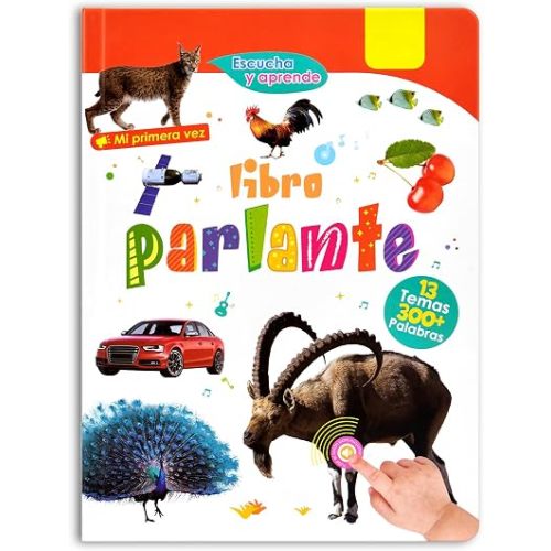 Spanish & English Bilingual Sound Book for Toddlers 2-5, 300 Words