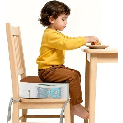 Booster Seat for Kitchen Chair, 3.8" Kid Booster Seat Cushion with Ties