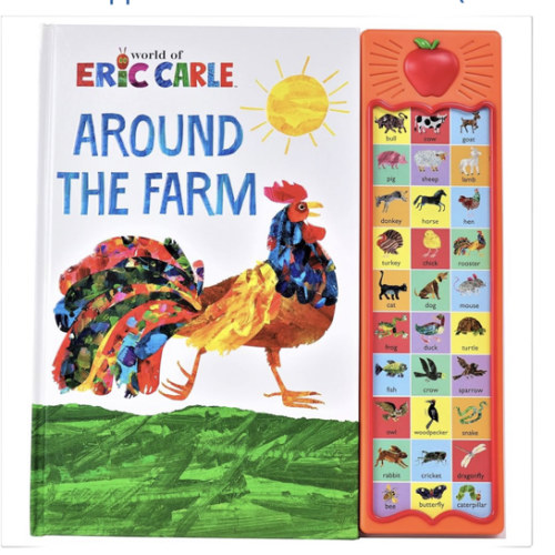 World of Eric Carle, Around the Farm 30-Button Animal Sound Book - Great for First Words - PI Kids
