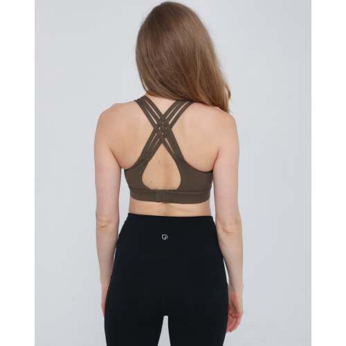 Chloe 4 Running Nursing & Pumping Sports Bra (Olive)