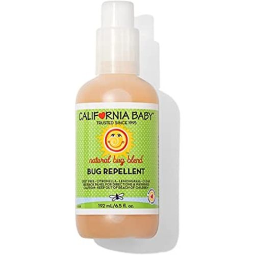 California Baby Natural Bug Repellent Spray | Citronella & Lemongrass Bug Spray | DEET-Free | Repels Mosquitoes | Allergy Friendly | Great Smell | Baby & Adult Insect Repellent Spray | 192 mL / 6.5oz