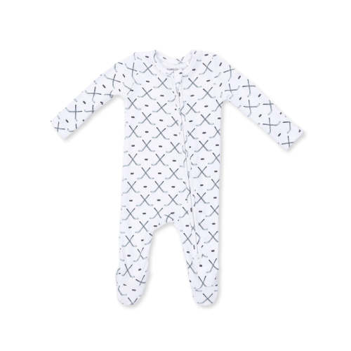Ribbed 2-Way Zip Footie, Simple Hockey