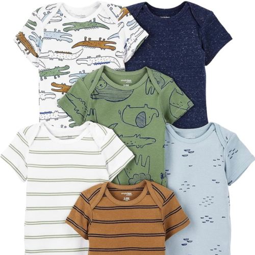 Simple Joys by Carter's Baby Boys 6-Pack Short-Sleeve Bodysuit