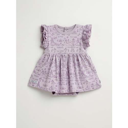 Queen Esther Lavender Short Sleeve Twirl Dress Bodysuit Cotton – Holy Pals